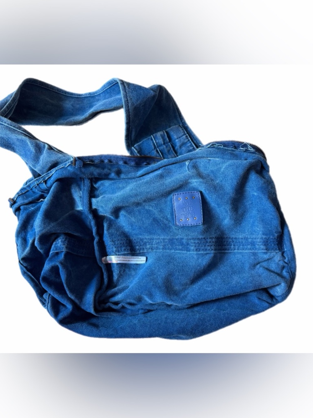 We The Free Waxed Canvas Zip Sling Bag Icelandis Blue - Picture 9 of 16